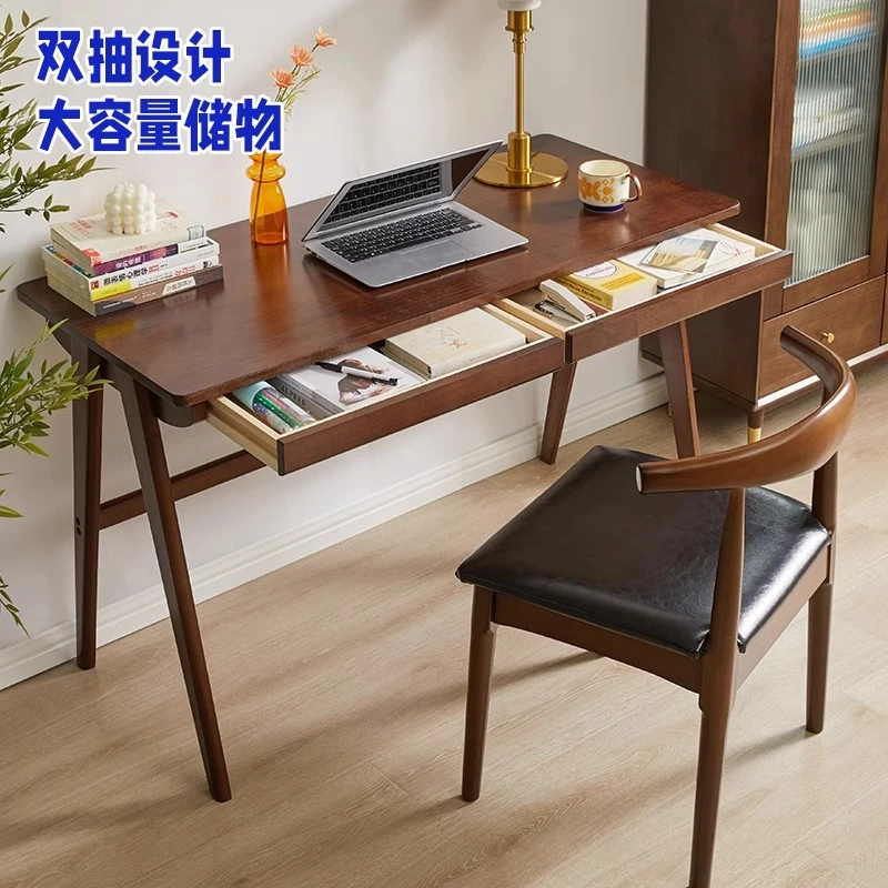 【小雨专属】实木书桌北欧简约家用电脑台式桌学生写字桌办公桌书房