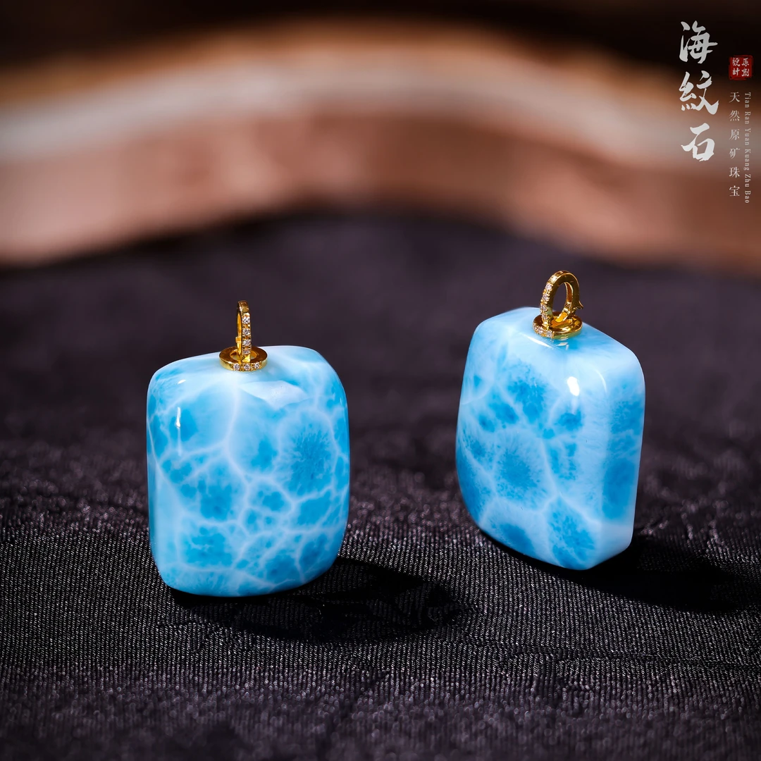 【桃总推荐】18k海纹石方牌吊坠多样性发一件@@ZY40825024