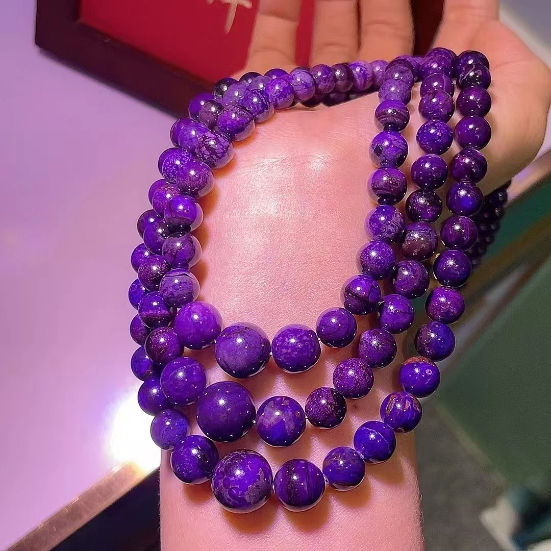 圆梦款！皇家紫纯肉满紫同料大点位塔链！蹲住舒俱来高阶项链