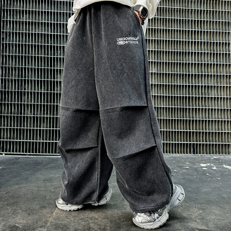 儿童装男童秋装裤子2024新款春秋款中大童男孩伞兵裤秋季工装长裤