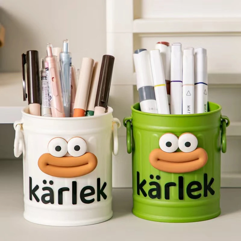 家用创意搞怪笔筒大容量学生桌面可爱收纳盒女孩办公室轻奢高级感