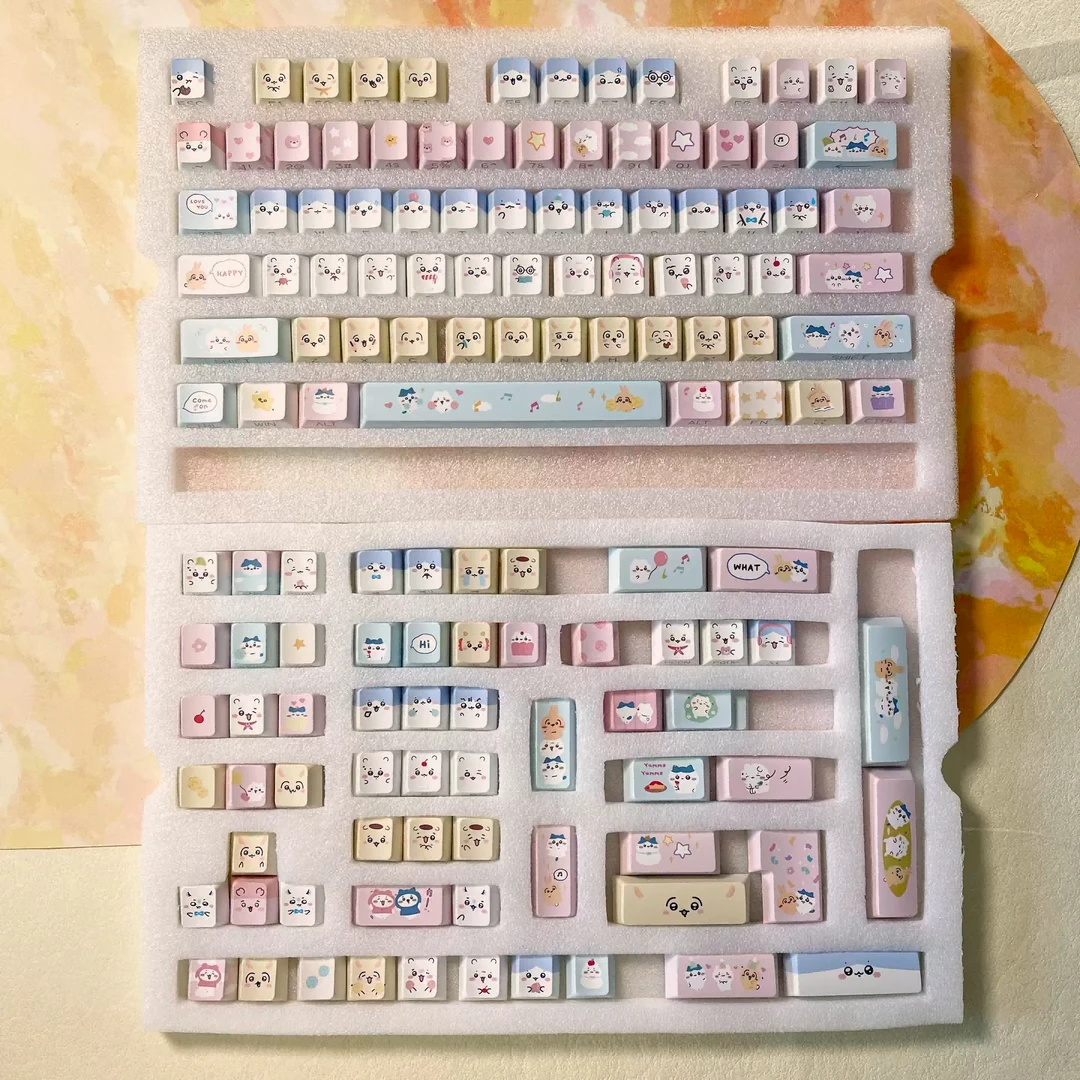 Maorbeng/猫尔本原厂高度侧刻透光卡哇伊机械键盘十字键帽热升华