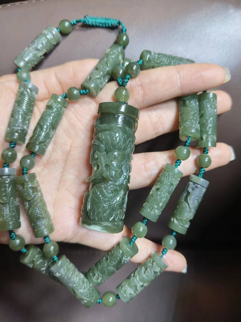 河磨析木龙盘项链