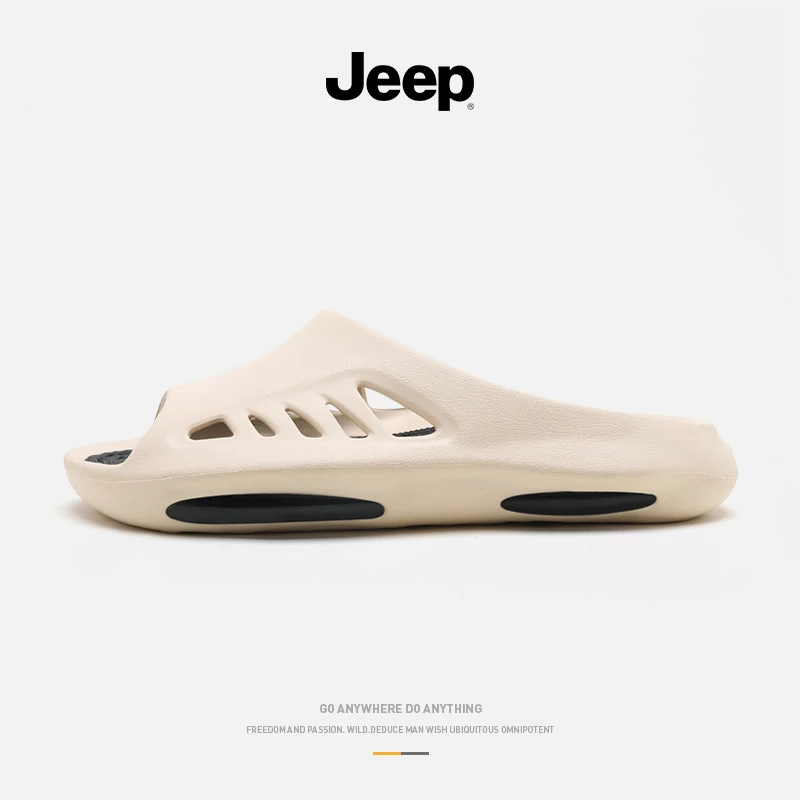 JEEP/吉普拖鞋男款外穿休闲轻便百搭凉拖男士居家防滑软底一字拖
