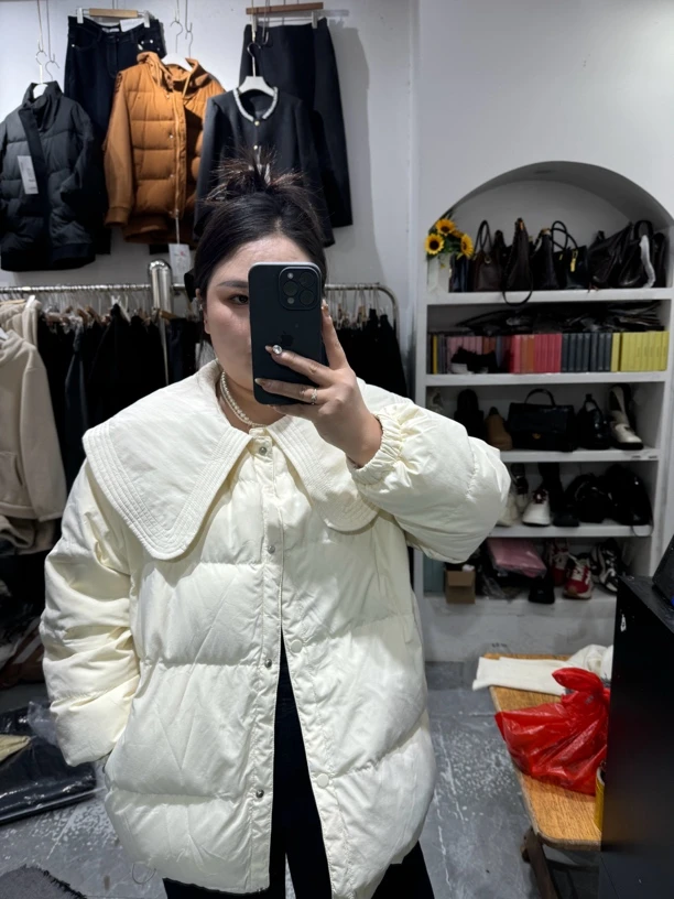 秋冬大码娃娃领宽松显瘦减龄外套