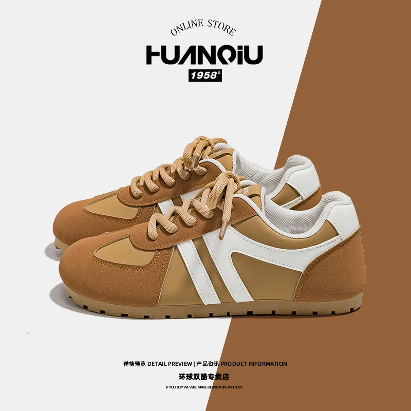 环球复古德训鞋女款小众百搭春季2025新款休闲气质小白板鞋K227