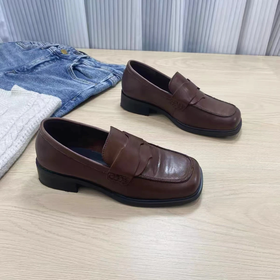 【高奢尾单】AN806-1欧洲站定制头层牛皮乐福鞋尾单