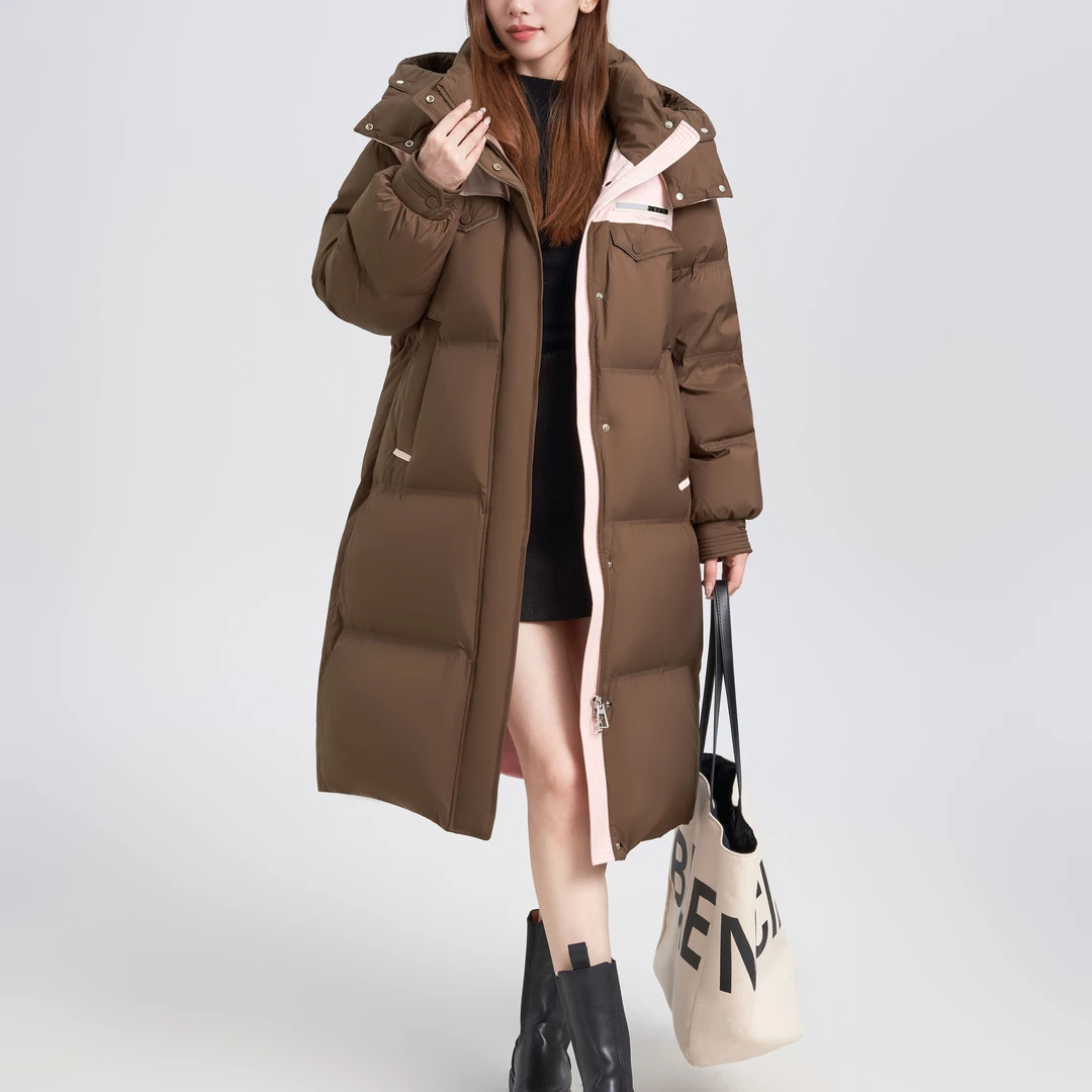 2023年女士中长款休闲运动时尚保暖羽绒服 YR3921