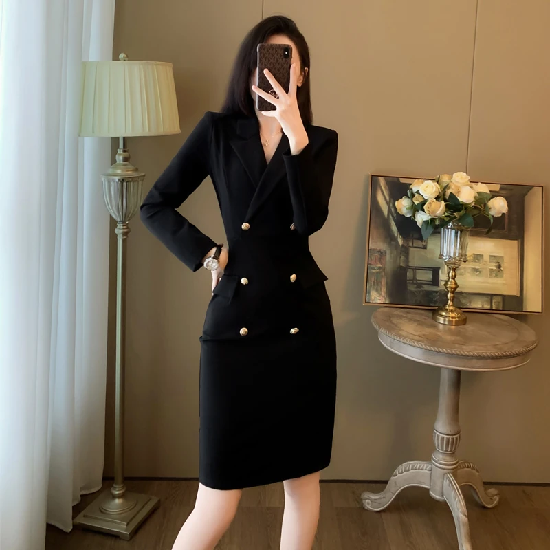 【已开价送运险】职业高档轻奢高端女装长袖高腰西装裙连衣裙高级感