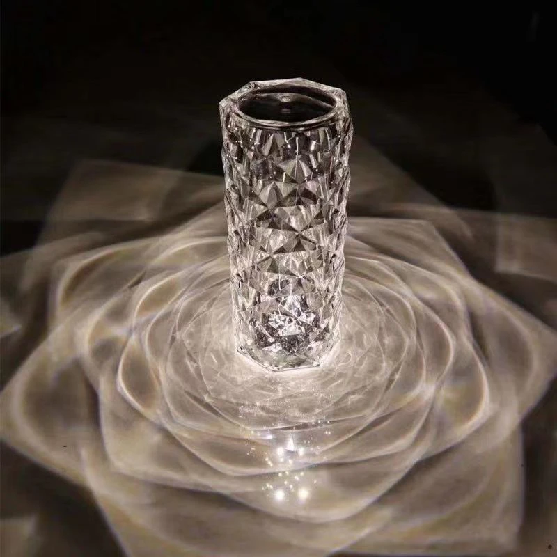 玫瑰氛围灯ins风高颜值浪漫花瓣小夜灯桌面装饰台灯触摸创意轻奢