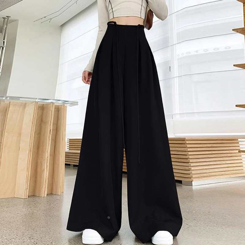 高级感西装阔腿裤女春季2024新款设计感高腰垂感宽松休闲拖地裤裙