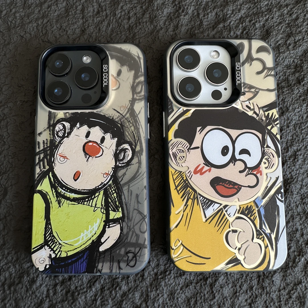 @大熊胖虎【彩银黑】 软包硬背炫酷手机壳适用苹果/vivo/oppo华为