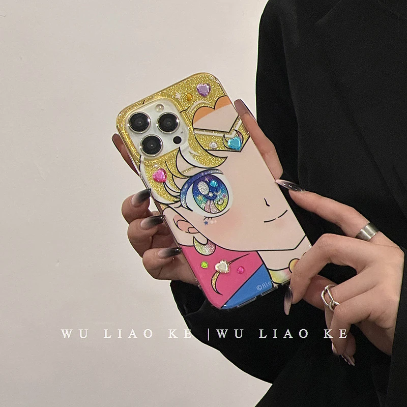 双层闪粉美少女战士水冰月适用苹果iPhone14promax手机壳13/12/11