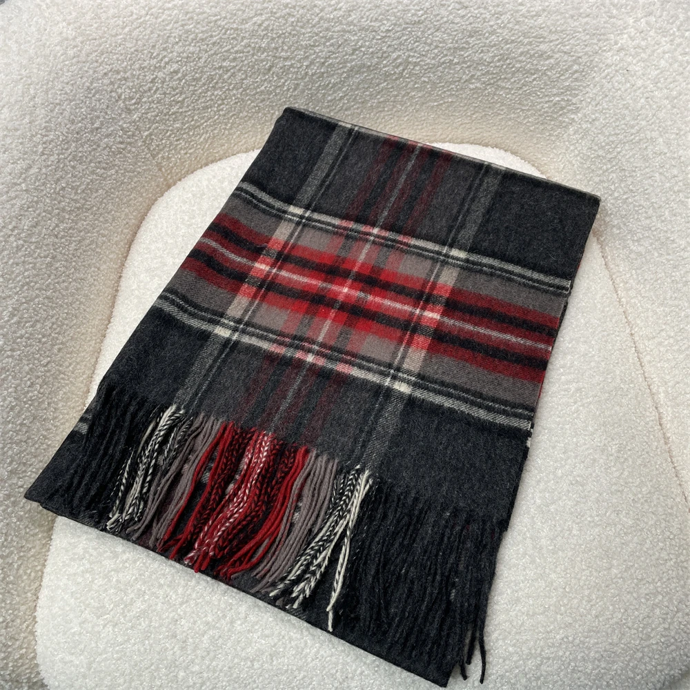 8-6-1-复古灰红格围巾披肩