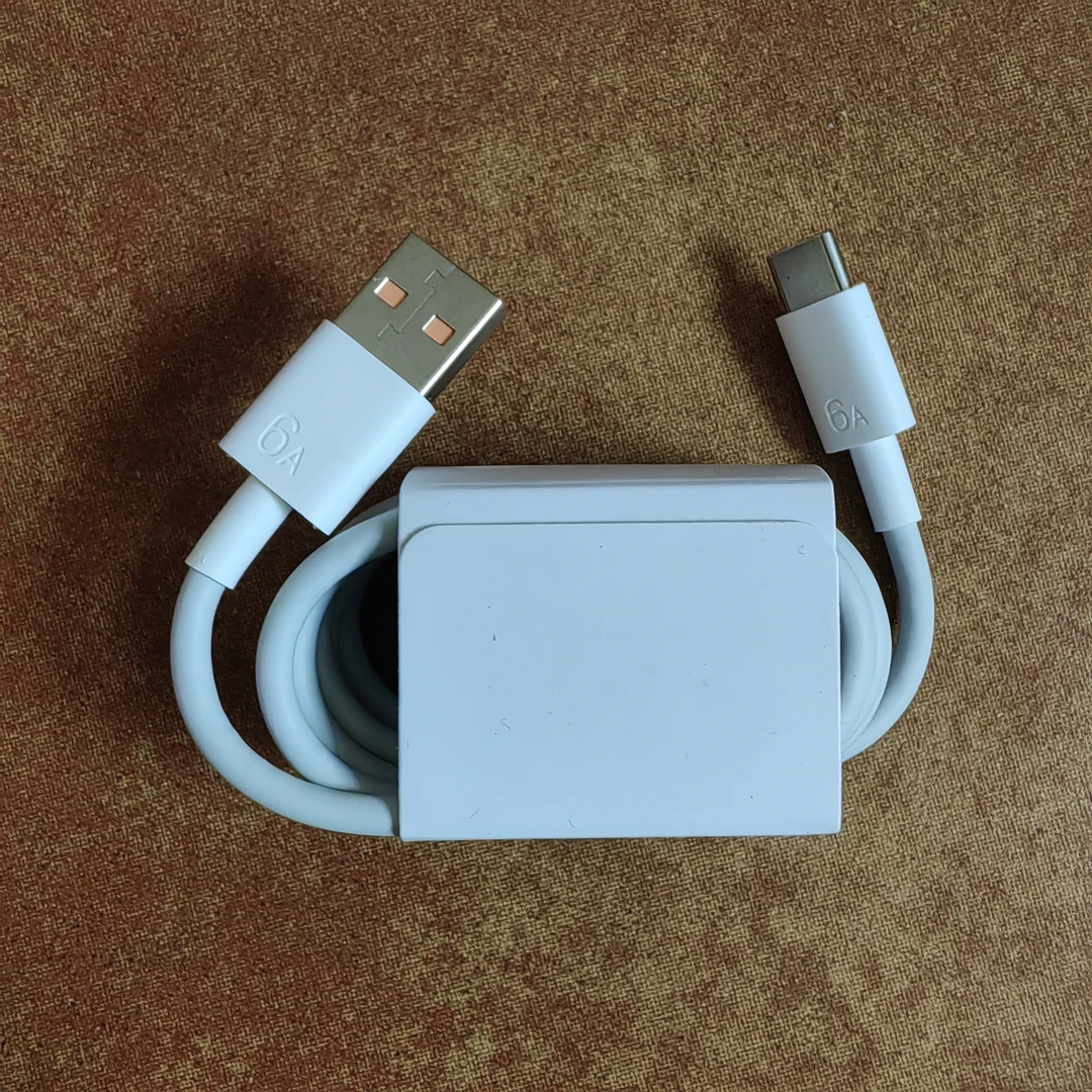 华为原装快充线6A数据线USB Type-A长度1m拆机快充线66w100w