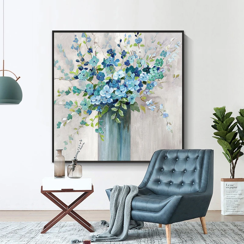 【盛开】油画餐厅装饰画挂画玄关轻奢现代客厅背景壁画卧室床头画