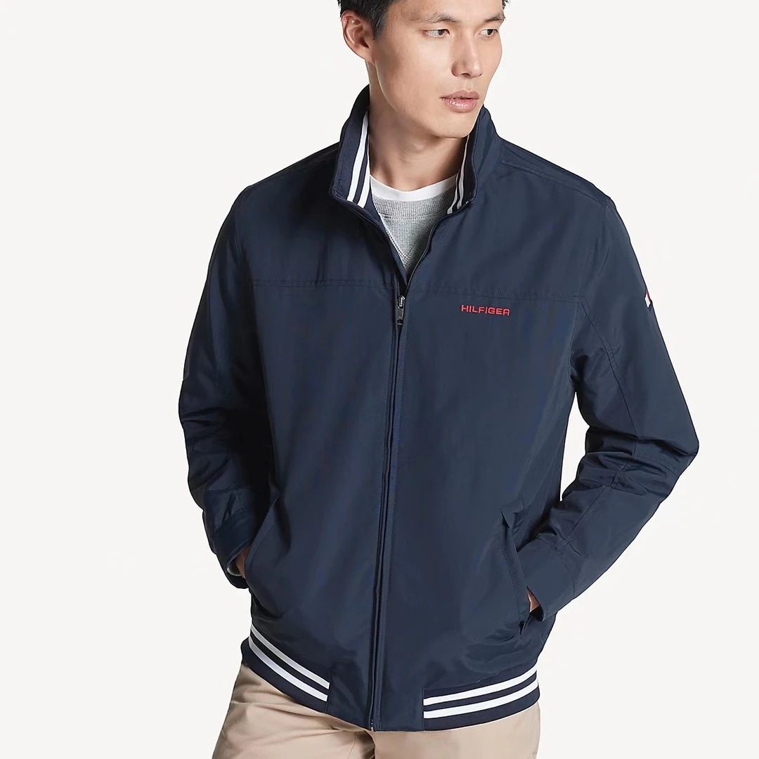 TOMMY HILFIGER秋季立领藏帽男士户外防风保暖夹克外套7858429 ZZ