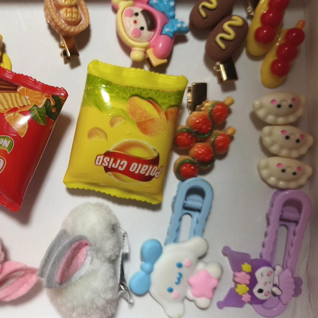 石川印象奶茶色小花婴儿发夹发饰汗毛夹可爱宝宝发夹胎毛夹不伤发