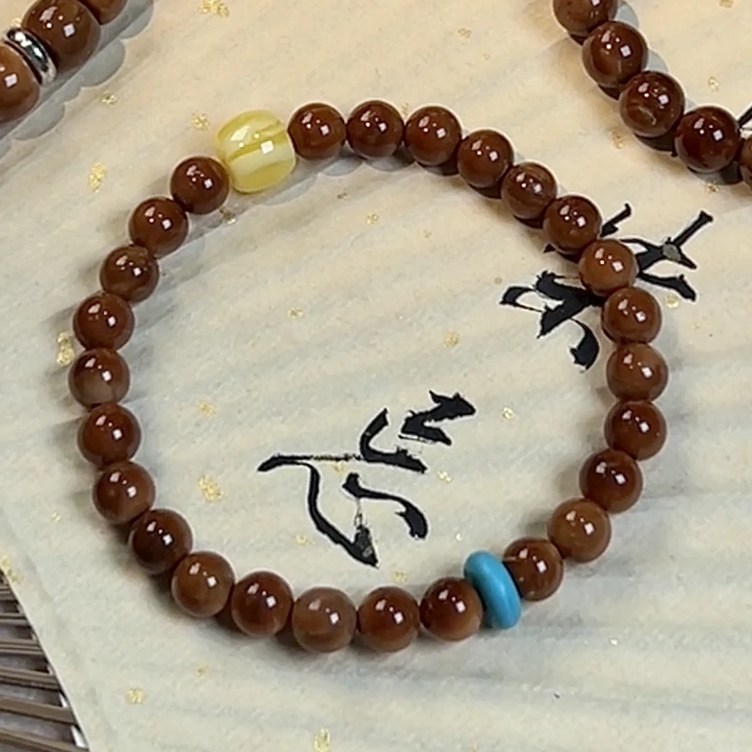 【蜜松】绿小松+蜜小蜡设计款特级单圈库克菩提手串文玩手串