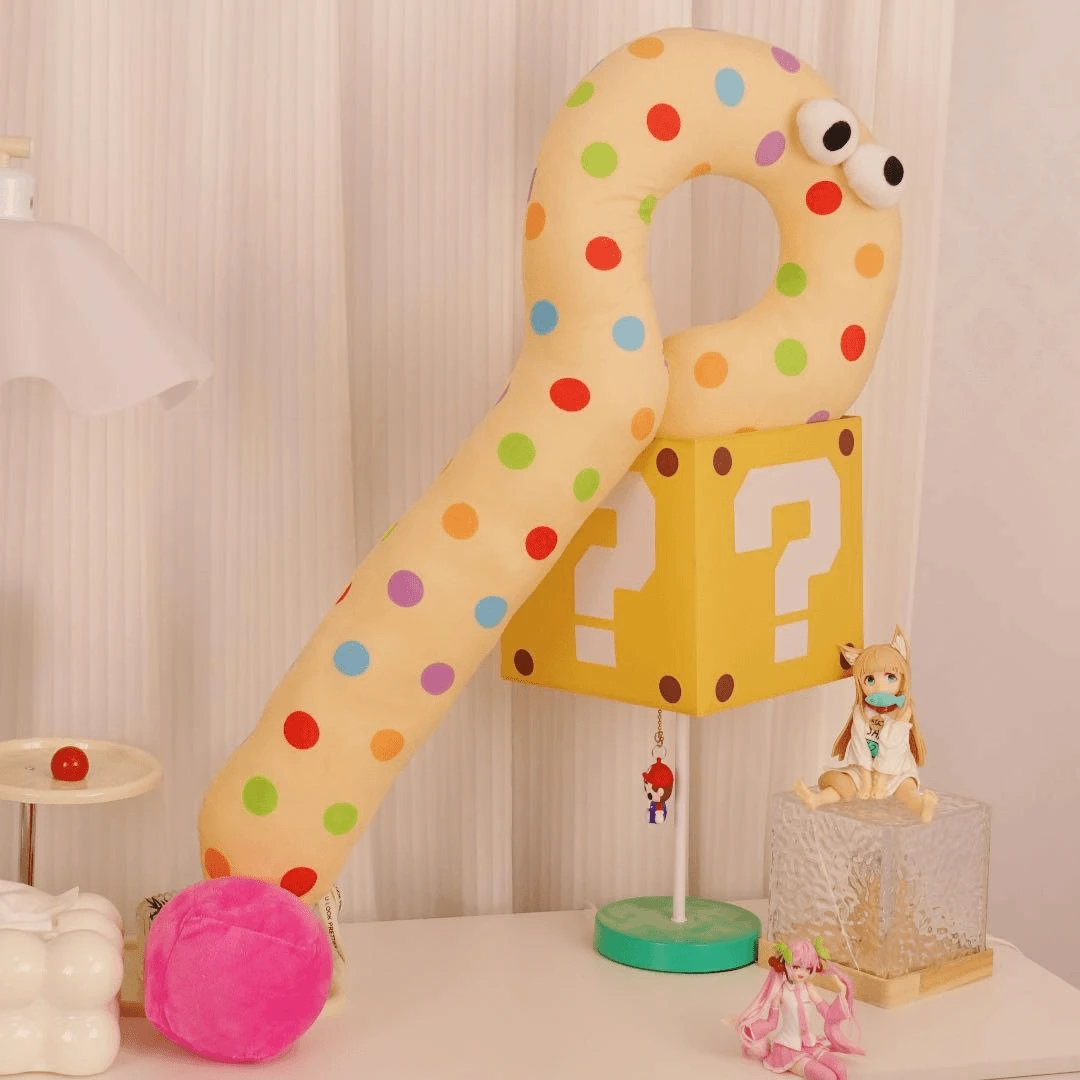 波点问号颈枕多巴胺U型枕长条抱枕枕头抱枕