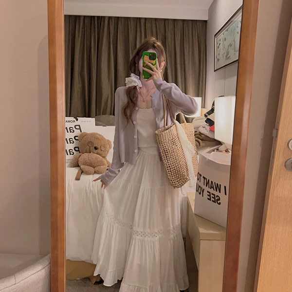 大码女装百褶蛋糕裙半身裙女春秋新款小众高腰显瘦中长款a字裙子