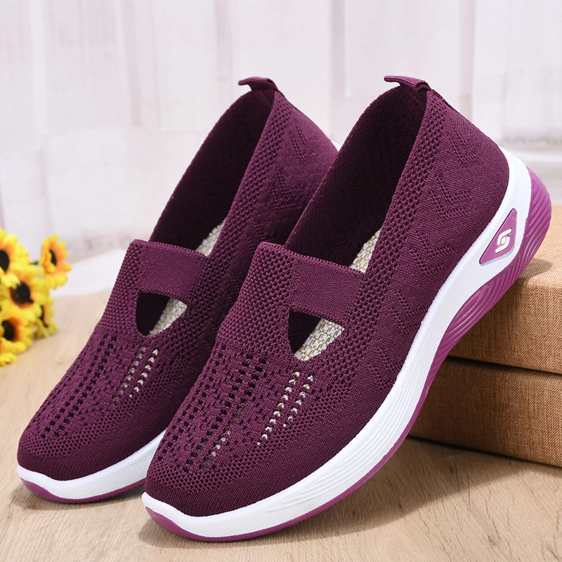 夏季老北京布鞋女透气软底中老年妈妈鞋舒适镂空老人鞋平底健步鞋