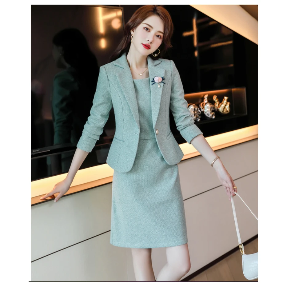 职业装西装外套洋气春秋女时尚新款名媛休闲高级感裙子气质小香风