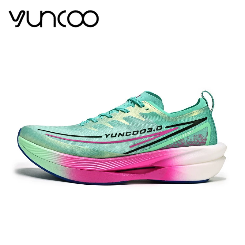 YUNCOO 电挚3.0全掌碳板跑鞋训练减震透气低帮马拉松情侣跑步鞋