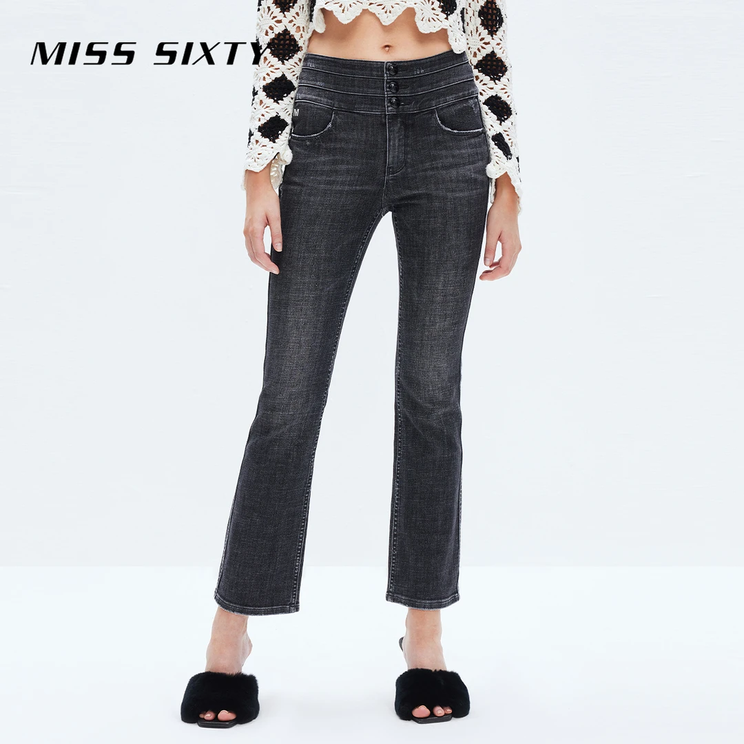 【赵老板专属】Miss Sixty新款牛仔裤新三环高腰微喇叭6088