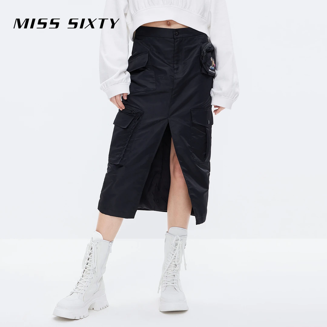 Miss Sixty不无聊NFT胶囊系列半身裙女开衩工装风口袋风感波粒
