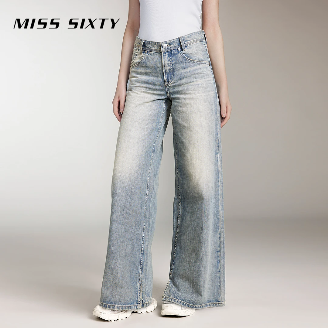 【赵老板专属】MissSixty牛仔裤开衩阔腿裤9951