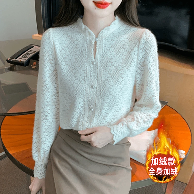 秋冬加绒设计感法式半高领小众上衣时尚洋气百搭打底衫气质长袖