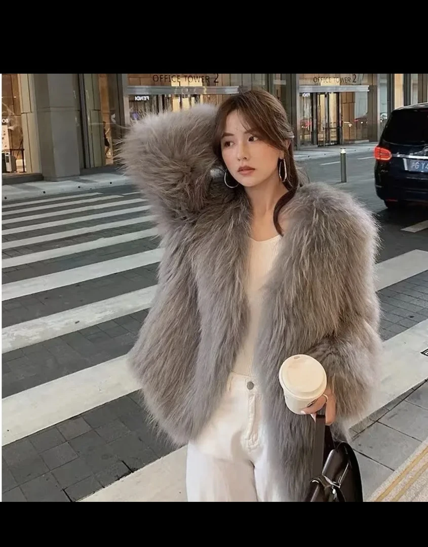 新国潮大牌毛毛外套