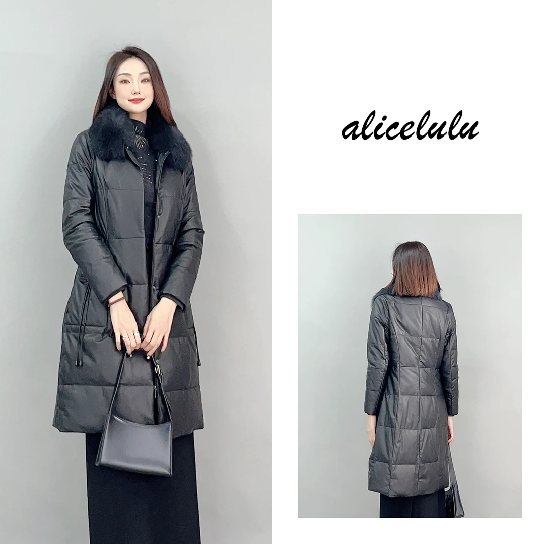 5 ALICE “冬日阔太”鹅绒羽绒服 绵羊皮 华美毛领 S2141350Kr