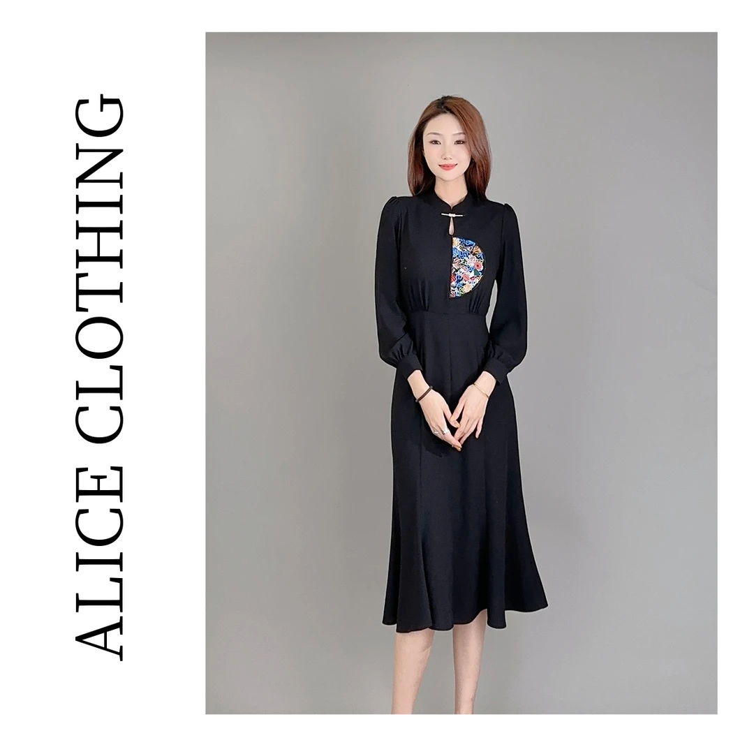 1【ALICE “游园惊梦”国风连衣裙】华美刺绣 典雅奢贵 S2136843W