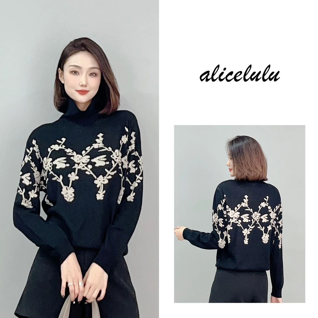 5 ALICE “她在花丛笑”毛衣 浪漫拼色 柔糯耐磨 S2141178U