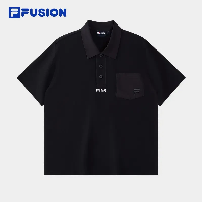 斐乐潮牌夏季男款polo短袖薄款运动户外休闲百搭黑T恤T11M435106F