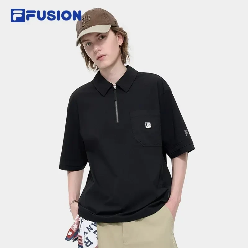 FILA FUSION斐乐潮牌男装POLO衫2024新款季休闲短袖tT11M433102