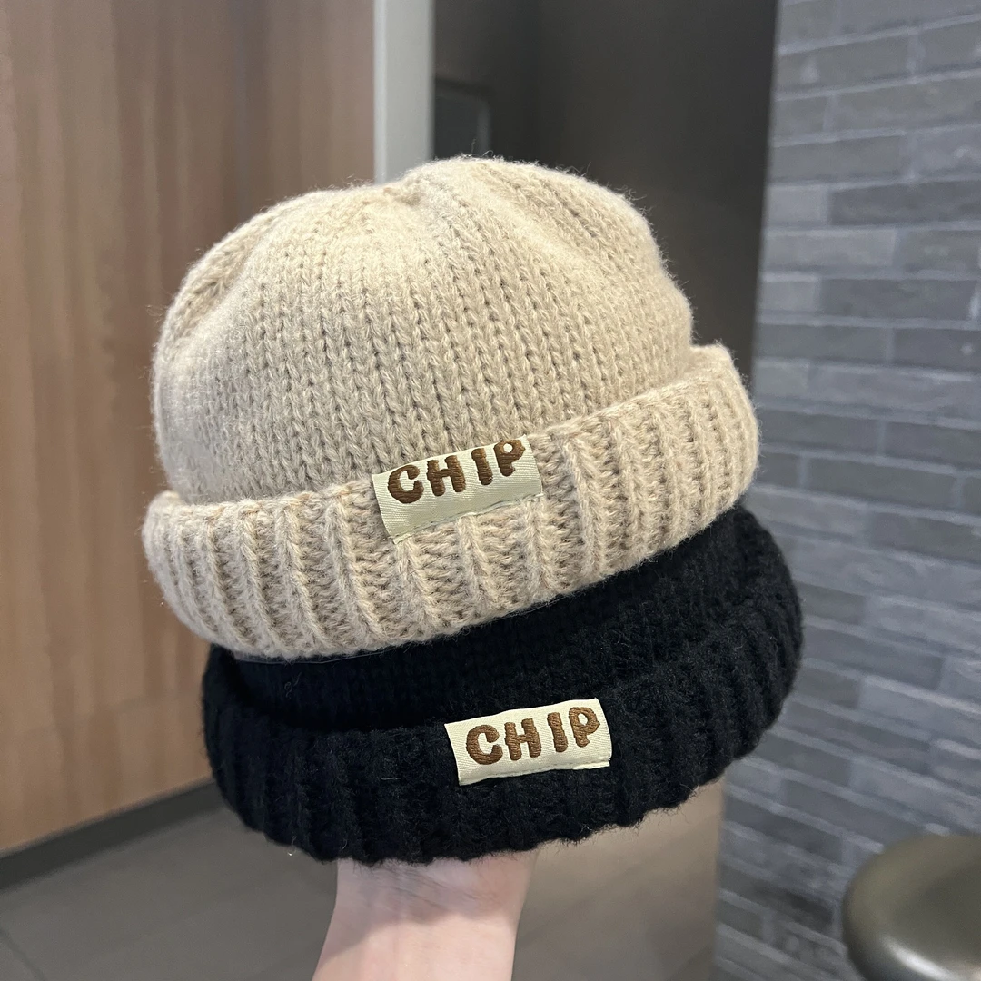 儿童针织地主帽秋冬亲子款毛线瓜皮帽百搭保暖男女童痞帅套头帽