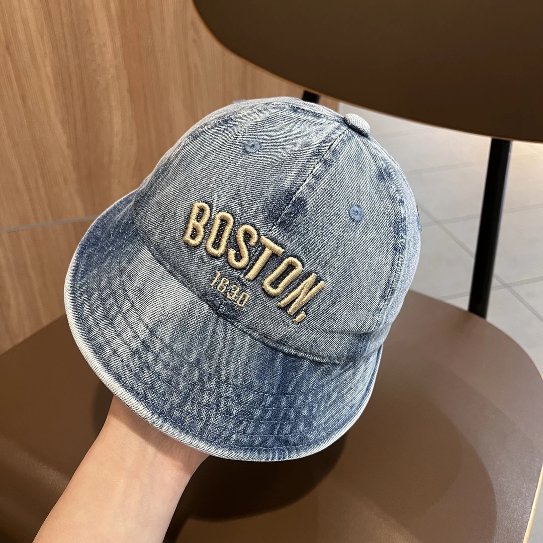 儿童帽子韩版牛仔遮阳帽防紫外线大檐鸭舌帽男女宝宝出游棒球帽夏