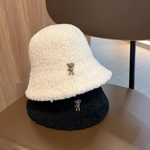 【洋气十足】冬季儿童帽子中大童百搭水桶帽韩版加厚男女童毛绒渔夫