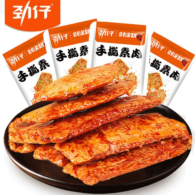劲仔手撕素牛肉豆干麻辣条素肉网红小吃零食解馋食品豆香风味美味