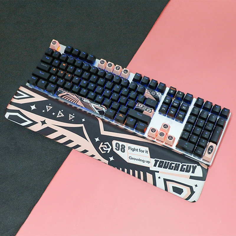 A⁺/达尔优EK815猛男粉机械键盘黑茶红青轴游戏有线无线蓝牙个性