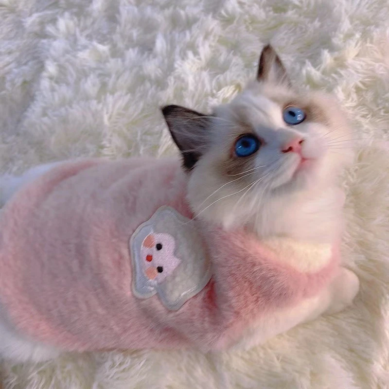 猫咪冬季宠物背心衣服秋布偶猫保暖绒衣狗狗衣服小猫猫幼猫防掉毛