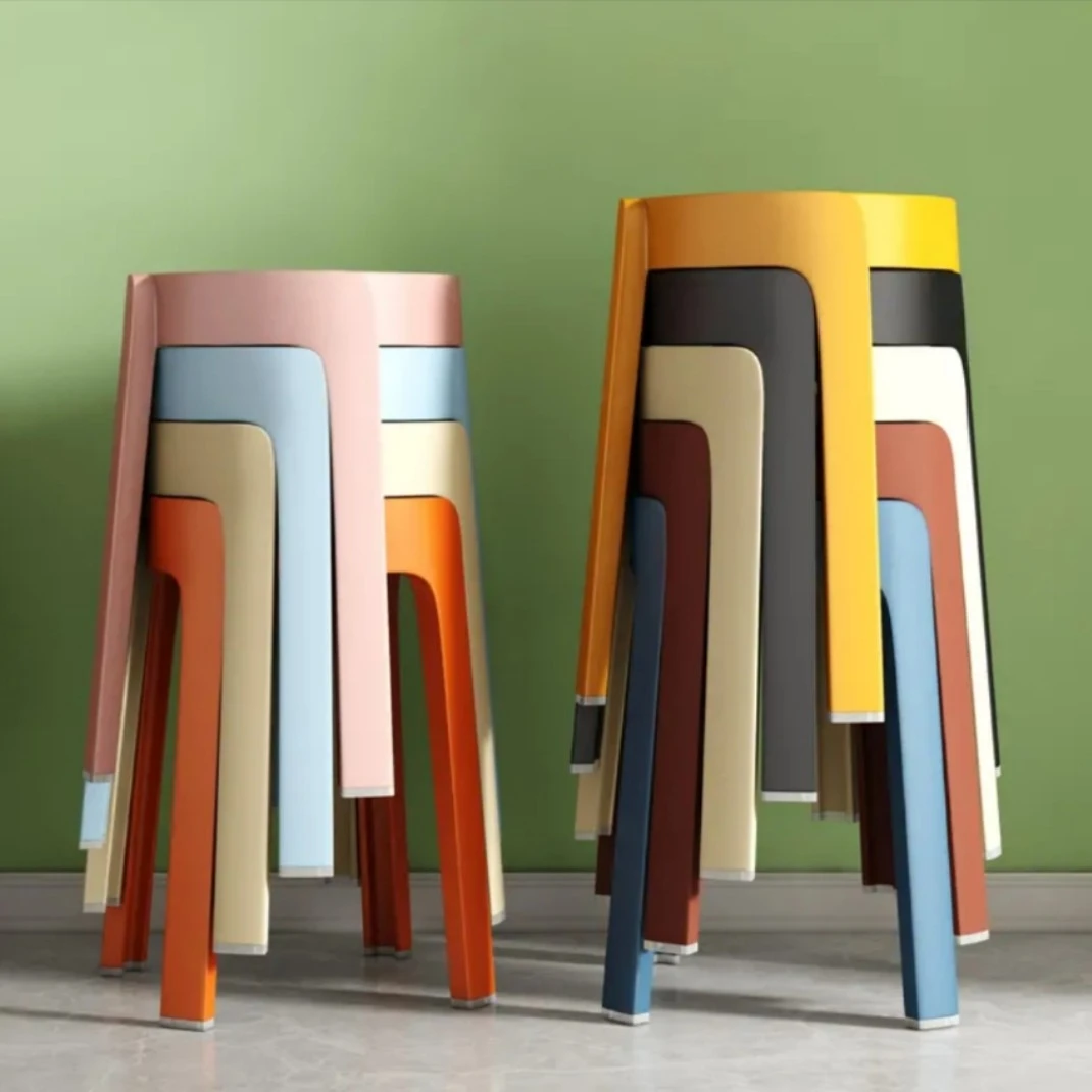 旋风车凳子家用加厚塑料可叠放餐桌吃饭家庭备用独凳摞叠板凳商用