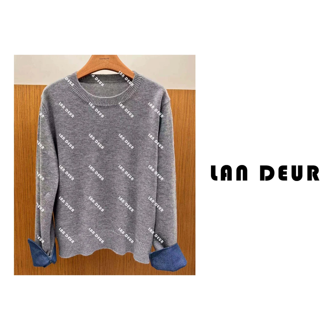 JIUJIU【过往都是诗】100绵羊毛通勤简约拼接袖子针织衫0910-10338