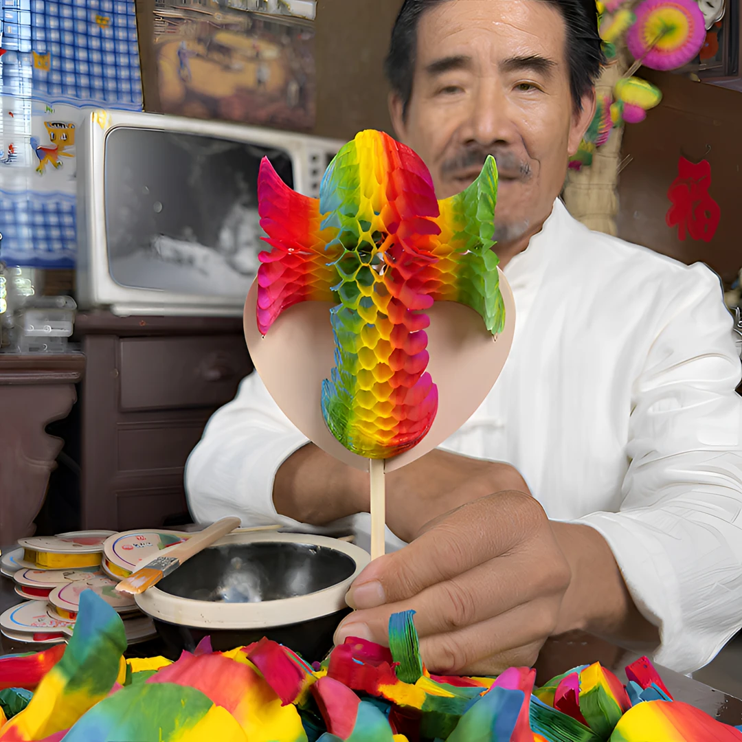 非遗翻花怀旧玩具纸翻花创意益智玩具翻里花