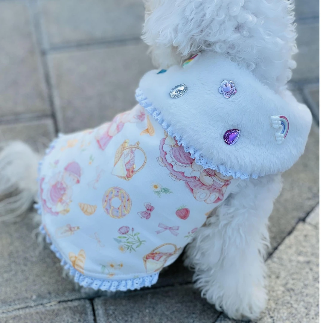 秋冬季加绒狗狗衣服保暖马甲猫咪可爱衣服宠物衣服泰迪比熊小型犬