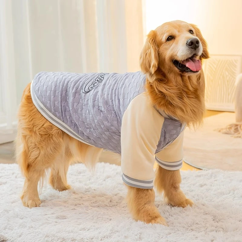 大狗衣服秋金毛拉布拉多边牧中大型犬冬季宠物泡花棋盘格大狗棉衣