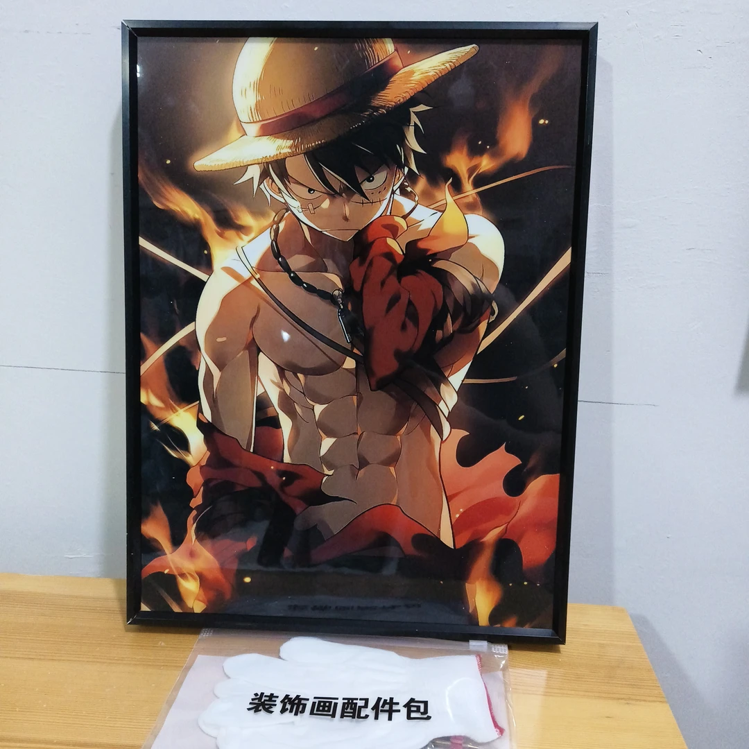 45*海贼王路飞 45*30厘米 铝合金边框晶瓷画